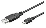 Goobay USB micro-B 180, 1.8m USB Kabel 1,8 m Micro-USB B USB A Schwarz