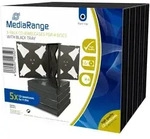 MediaRange BOX34-4 CD-H&uuml;lle Schmuckschatulle 4 Disks Schwarz