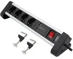Olympia SL 2425 U Verl&auml;ngerungskabel 1,5 m 4 AC-Ausg&auml;nge Drinnen Schwarz,...