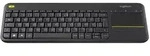 Logitech K400 Plus Wireless Touch Keyboard schwarz, USB, DE