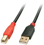 Lindy 42761 USB Kabel USB 2.0 10 m USB A USB B 0,48 Gbit/s Schwarz, Rot