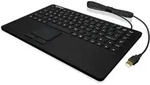 KeySonic KSK-5230 IN (DE) Industrie Tastatur, USB, Touchpad, schwarz, 2 Maustasten,