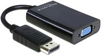 Delock 65439, DeLOCK 65439 Videokabel-Adapter VGA (D-Sub) DisplayPort Schwarz