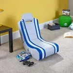 X Rocker Shadow 2.0 Konsolen-Gamingstuhl Gepolsterter Sitz Blau, Wei&szlig;