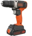 Black & Decker BCD001C1-QW Bohrmaschine Ohne Schl&uuml;ssel Schwarz, Rot