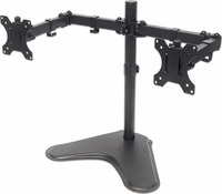 Manhattan 461559, Manhattan Standfu&szlig; mit Monitorarm f&uuml;r zwei Displays, F&uuml;r zwei