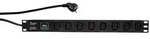 LogiLink PDU8A01 Stromverteilereinheit (PDU) 8 AC-Ausg&auml;nge 1U Schwarz