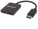 Manhattan DisplayPort auf 2-Port DisplayPort MST-Hub, Zum Verteilen eines