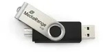 MediaRange MR932-2 USB-Stick 32 GB USB Type-A / Micro-USB 2.0 Schwarz, Silber