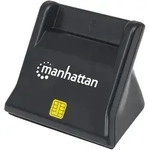 Manhattan USB 2.0 Smartcard-/SIM-Kartenleseger&auml;t mit Standfu&szlig;, USB-A-Stecker,