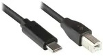Alcasa 2510-CB005 USB Kabel USB 2.0 0,5 m USB C USB B 0,48 Gbit/s Schwarz