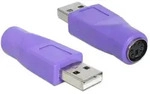 DeLOCK 65461 Kabeladapter USB-A PS/2 Violett