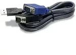 Trendnet TK-CU15 Tastatur/Video/Maus (KVM)-Kabel Schwarz 4,5 m