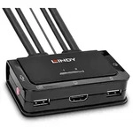 Lindy 42340 Tastatur/Video/Maus (KVM)-Switch Schwarz