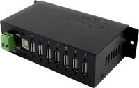 Exsys EX-1177HMV, EXSYS USB 2.0 HUB 7-Port 480 Mbit/s Schwarz