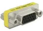 DeLOCK Adapter Gender Changer VGA female-female Sub-D 15 Gelb