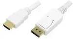 LogiLink 2m, HDMI-DP DisplayPort Wei&szlig;
