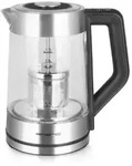 Emerio WK-122730 Wasserkocher 1,7 l 2200 W Schwarz, Silber, Transparent