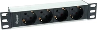 Equip 333311, Equip 4-Fach Deutsche Steckdosenleiste, 10" Aluminium-Schale