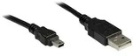 Alcasa USB 2.0 A/USB mini 0.15 m USB Kabel 0,15 m USB A Mini-USB B Schwarz
