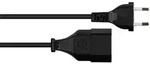Alcasa P0300-S010 Stromkabel Schwarz 1 m Netzstecker Typ C