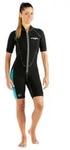 Cressi - Lido - Damen - 2mm - Shorty - Farbe: Schwarz/Aqua - Gr&ouml;&szlig;e:...