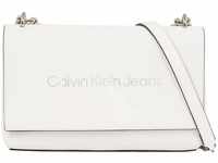Calvin Klein Jeans Umhängetasche Sculpted EW Flap Conv25 White/Silver Logo