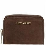 HEY MARLY Kleinb&ouml;rse Damen Sleek Petite Suede dark brown HM63-1005-S