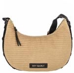 HEY MARLY Umh&auml;ngetasche Lifetime Sister M Straw sand black HM61-2311-M