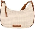 HEY MARLY Umh&auml;ngetasche Lifetime Sister M Straw crema cognac HM61-2310-M