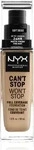 NYX Professional Makeup Can't Stop Won't Stop Full Coverage Foundation Soft...