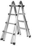 Teleskopleiter 4-teilig ohne Traverse 4x4 Stufen