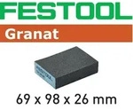 Festool Schleifblock 69x98x26 220 GR/6 Granat (Packungsinhalt 6 St&uuml;ck)