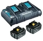 Makita Power Source-Kit 18V 2x Akku 4Ah + Doppelschnellladeger&auml;t