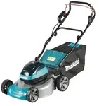 Makita Akku-Rasenm&auml;her 2x18V Schnittbreite 46 cm 60l, 2x Akku 5Ah, Doppelladeger...