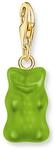 Thomas Sabo 2192-413-6 Gr&uuml;ner Charm Goldb&auml;ren Anh&auml;nger vergoldet Damen