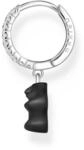 Thomas Sabo CR726-052-11 Silberne Einzel-Creole mit schwarzem Goldb&auml;ren...