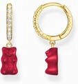 Thomas Sabo CR726-414-10 Goldene Einzel-Creole mit rotem Goldb&auml;ren Damen