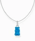 Thomas Sabo KE2209-052-1-L45V Siberne Kette mit blauem Goldb&auml;ren Anh&auml;nger Damen