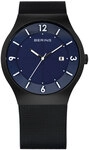 Bering Solaruhr Classic 14440-227 Herrenuhr schwarz blau 40 mm