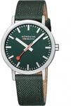 Mondaine A660.30360.60SBF Herrenuhr Classic SBB recyc. Textil 40mm 3ATM