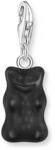 Thomas Sabo 2194-017-11 Silberner Charm Goldb&auml;ren Anh&auml;nger in Schwarz Damen