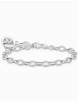 Thomas Sabo X0291-001-21-L17 Silbernes Charm-Armband m. Goldb&auml;ren Logo-Ring