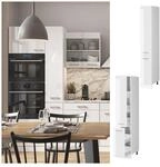 Vicco Apothekerhochschrank K&uuml;chenschrank K&uuml;chenzeile R-Line 30 cm Wei&szlig; Hochglanz