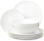 Seltmann Weiden Tafelservice Liberty Goldrand 12er Set