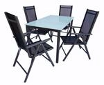 VCM 5 tlg. Gartenm&ouml;bel Set Sitzgruppe Essgruppe 1x Tisch, 4x St&uuml;hle Tisch