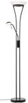 Brilliant Finn LED Deckenfluter Lesearm schwarz, Metall/Glas, 1x LED integriert