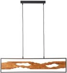 Brilliant Chaumont LED Pendelleuchte 100cm schwarz/holz, Aluminium/Metall/Holz, 1x