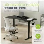 Juskys H&ouml;henverstellbarer Schreibtisch Office Stand 160x75cm - elektrisch,