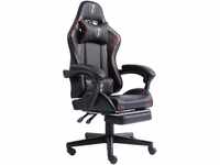 Gaming Chair im Racing-Design mit flexiblen gepolsterten Armlehnen - ergonomischer PC